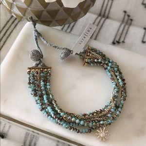 NWT Anthropologie Magnetic Clasp Bracelet | Teal